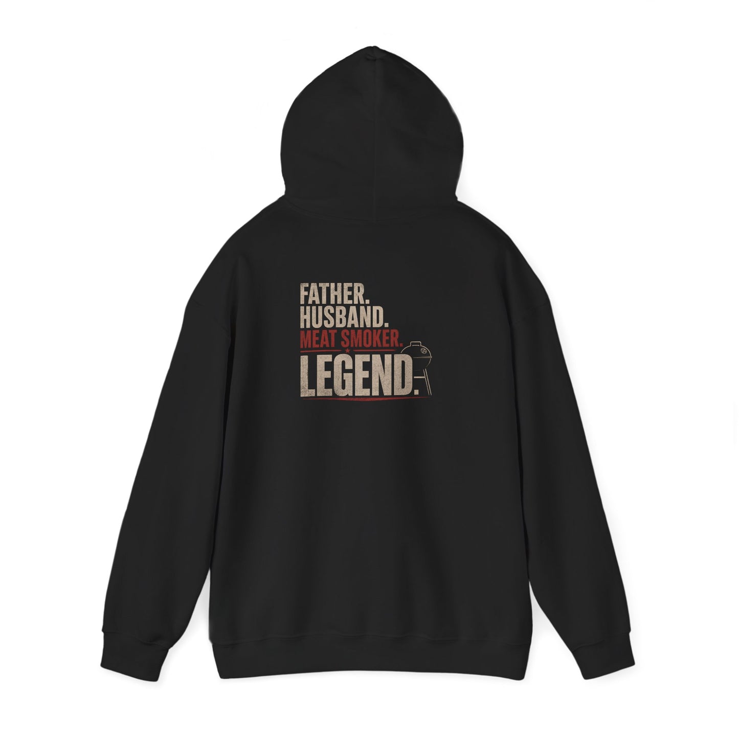 Father Husband Meat Smoker Legend BBQ Hoodie Printify