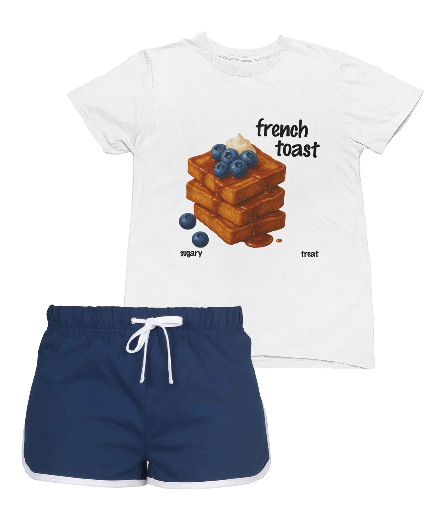Kids French Toast T-Shirt & Shorts Set | Cute Foodie Summer Outfit