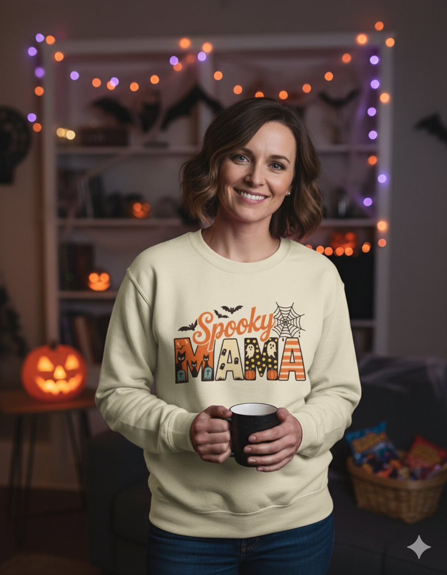 Spooky Mama Halloween Sweatshirt | Fun Mum Autumn Jumper