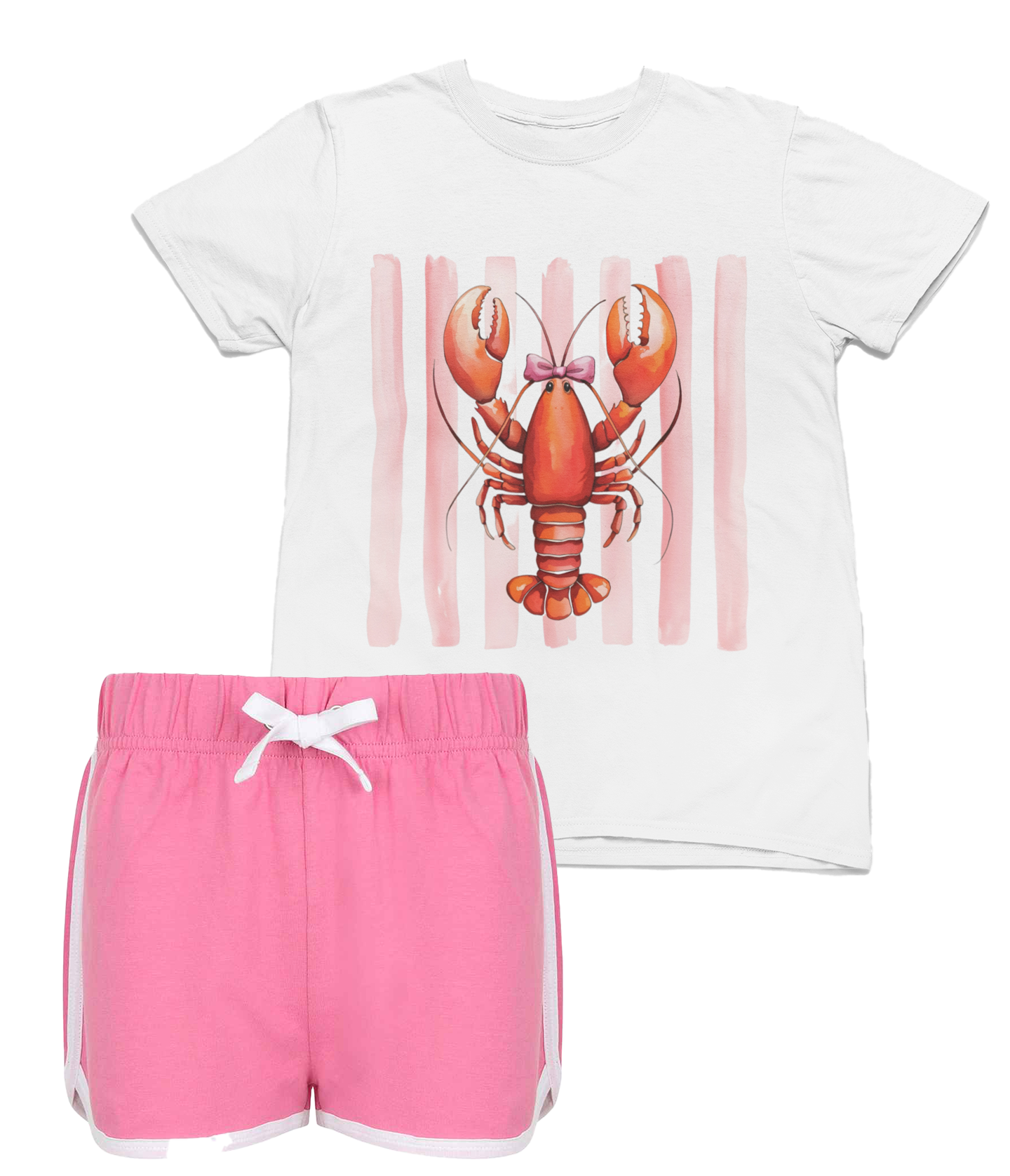Kids Lobster T-Shirt & Shorts Set | Cute Summer Beach Outfit