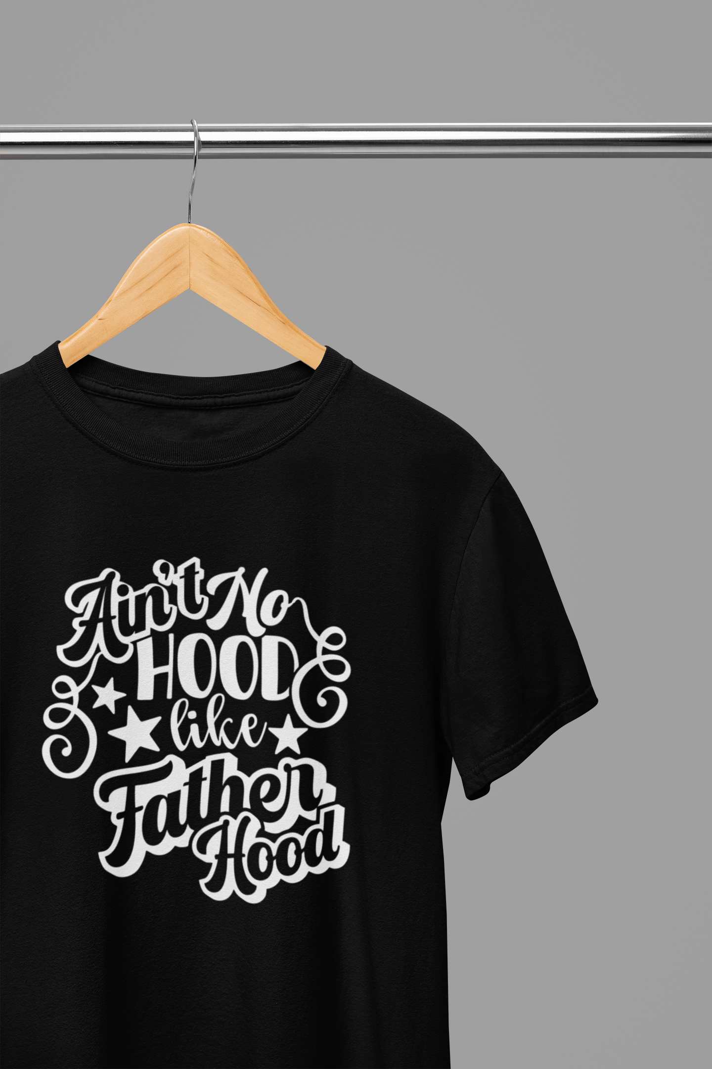 Ain't No Hood Like FatherHood Father's Day T-Shirt/Sweatshirt T-Shirt / Small / Black gift_idea unique_gift personalised_gift