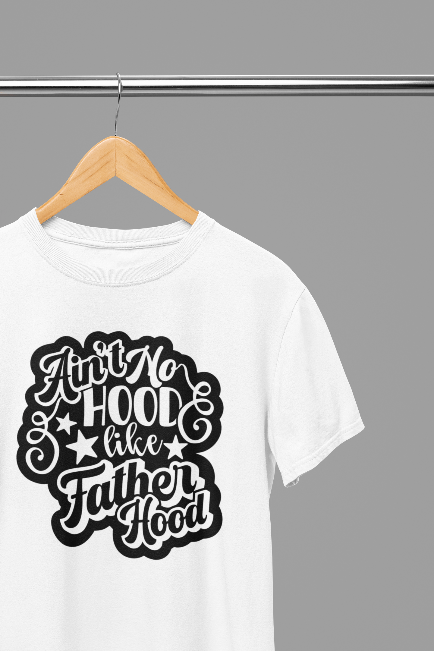 Ain't No Hood Like FatherHood Father's Day T-Shirt/Sweatshirt T-Shirt / Small / White gift_idea unique_gift personalised_gift