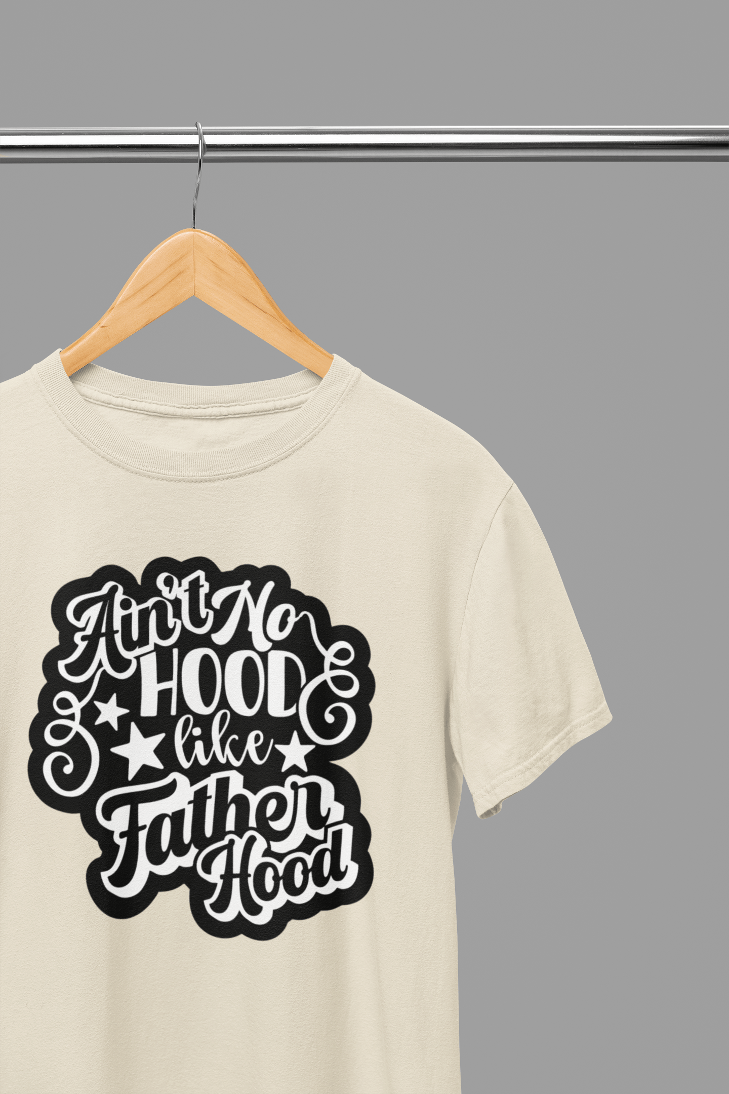 Ain't No Hood Like FatherHood Father's Day T-Shirt/Sweatshirt T-Shirt / Small / Sand gift_idea unique_gift personalised_gift