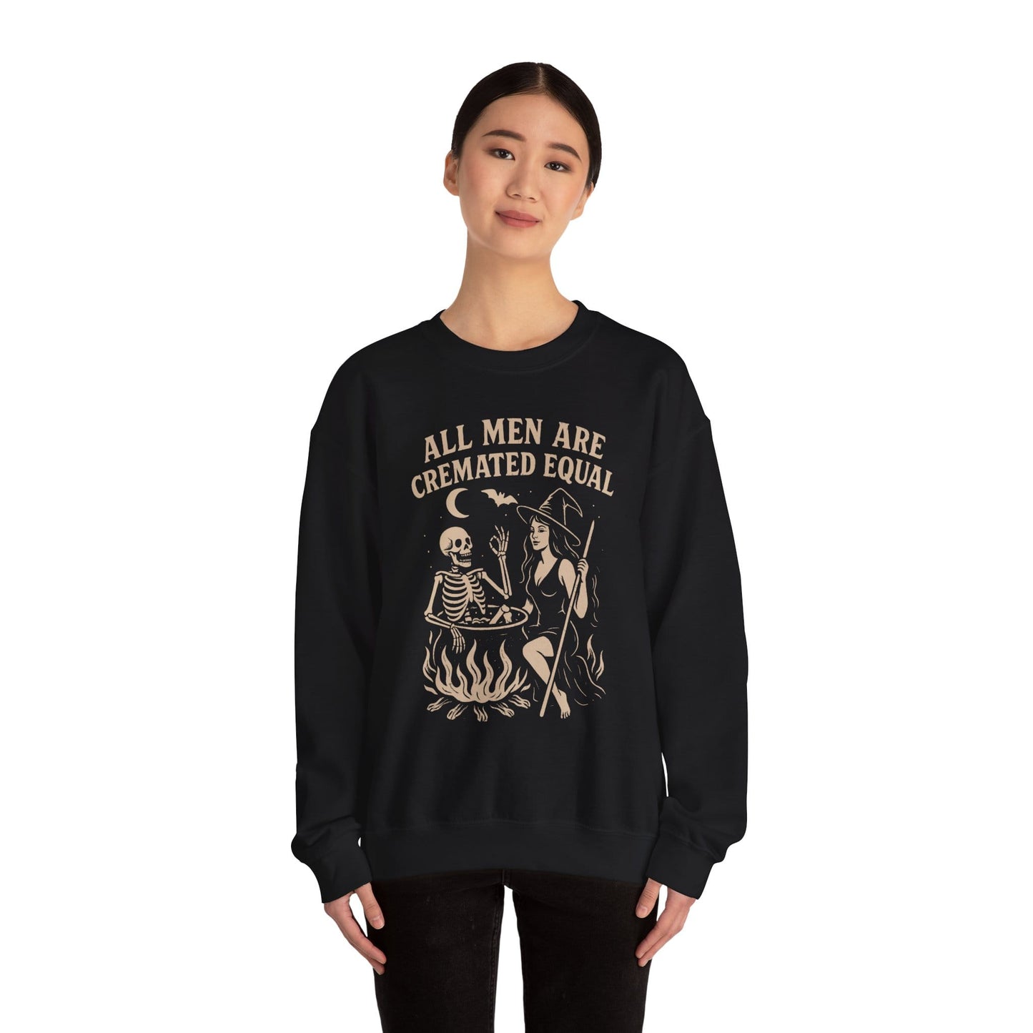 All Men Are Cremated Equal Funny Halloween Sweatshirt gift_idea unique_gift personalised_gift