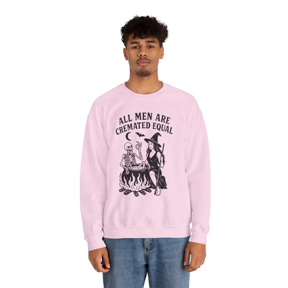 All Men Are Cremated Equal Funny Halloween Sweatshirt gift_idea unique_gift personalised_gift
