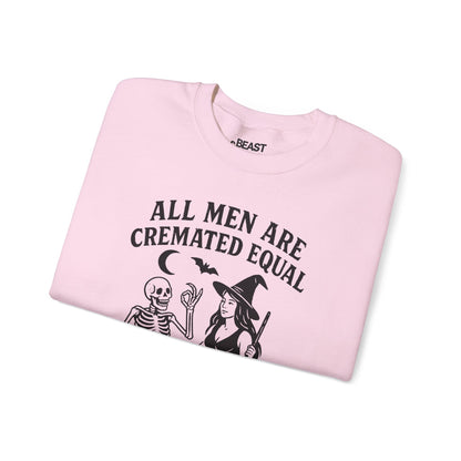 All Men Are Cremated Equal Funny Halloween Sweatshirt gift_idea unique_gift personalised_gift