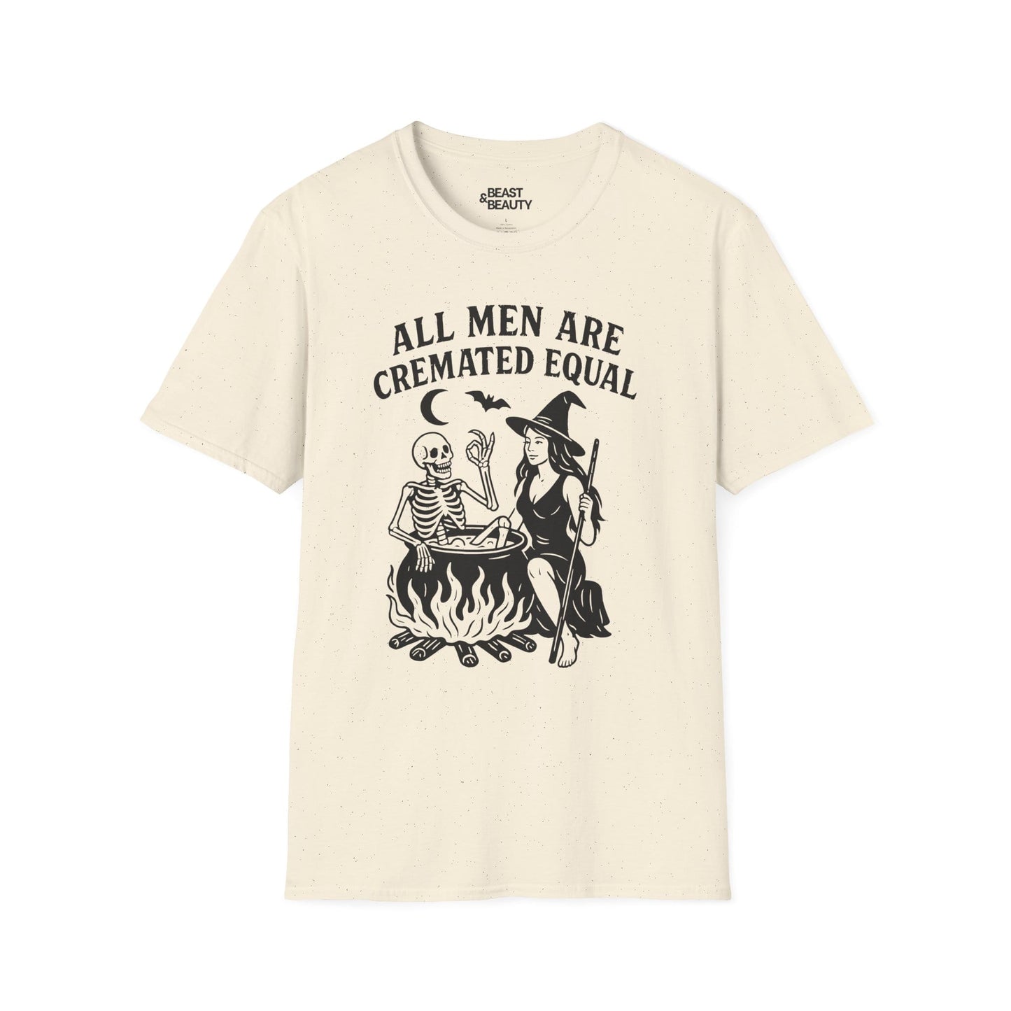 All Men Are Cremated Equal Halloween T-Shirt Natural / M gift_idea unique_gift personalised_gift