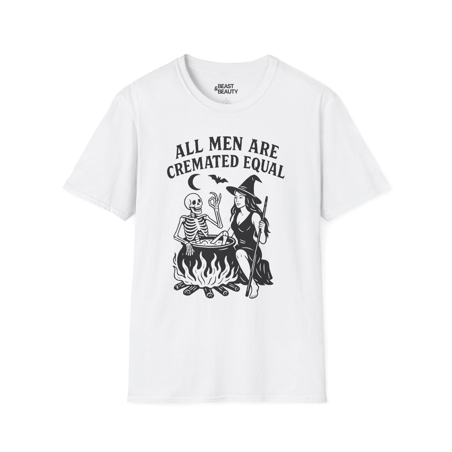 All Men Are Cremated Equal Halloween T-Shirt White / S gift_idea unique_gift personalised_gift