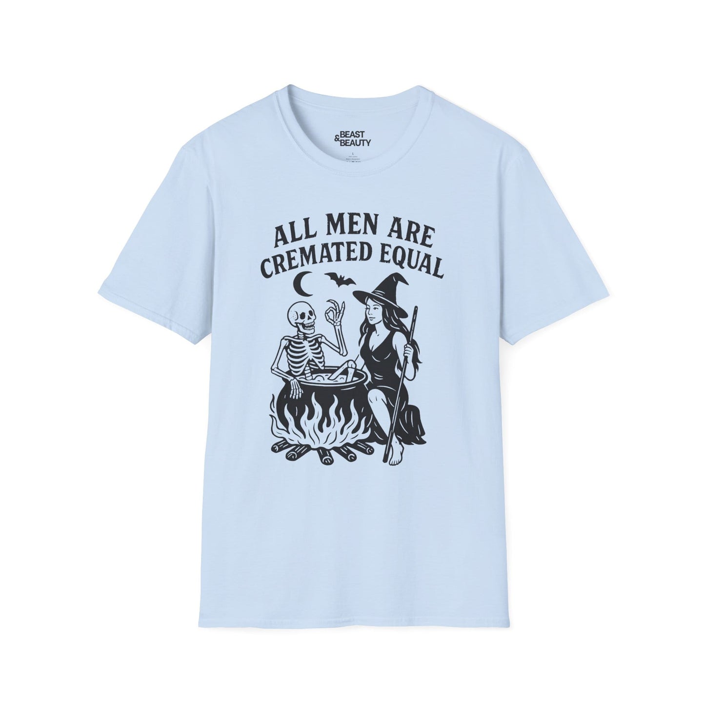 All Men Are Cremated Equal Halloween T-Shirt Light Blue / S gift_idea unique_gift personalised_gift