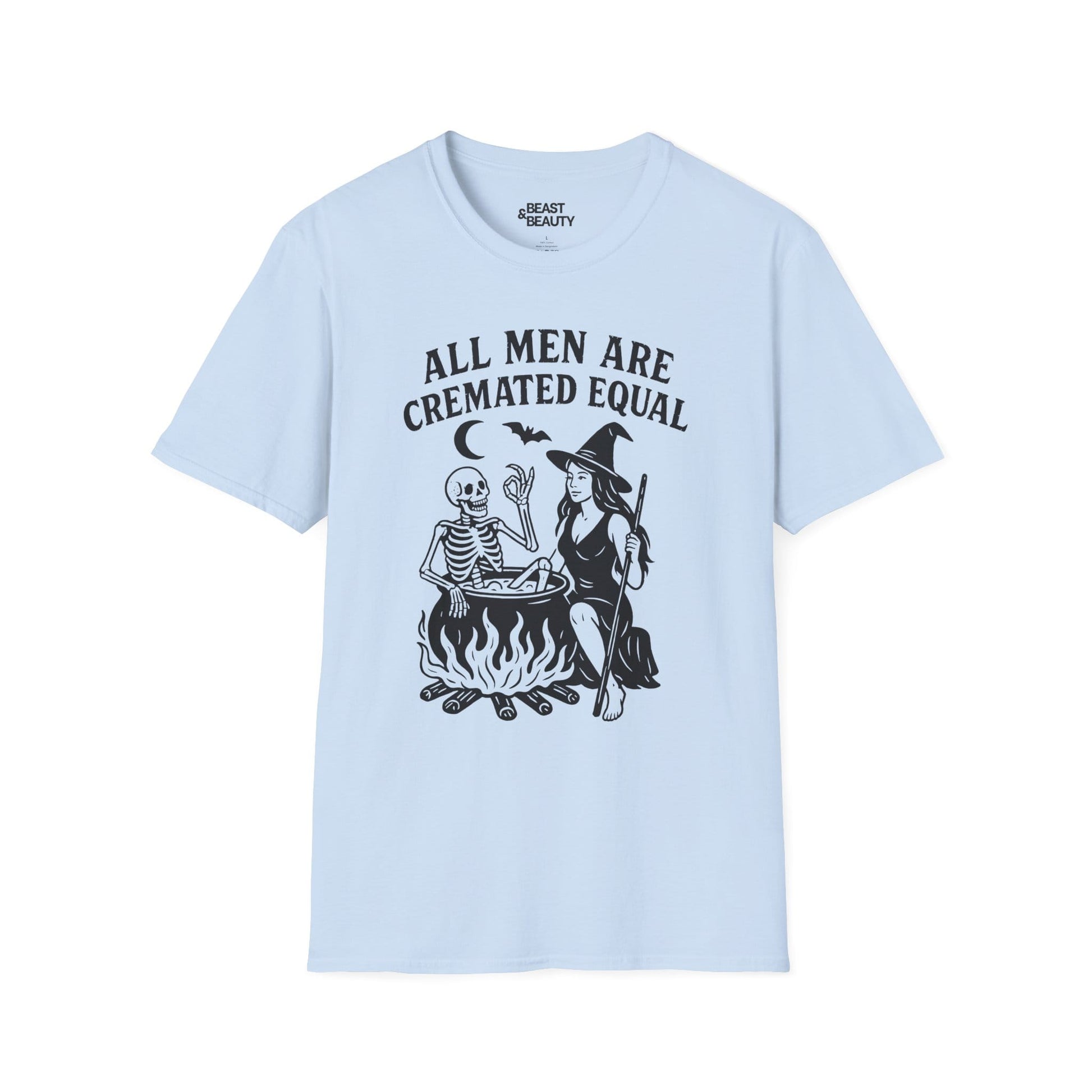 All Men Are Cremated Equal Halloween T-Shirt Light Blue / S gift_idea unique_gift personalised_gift
