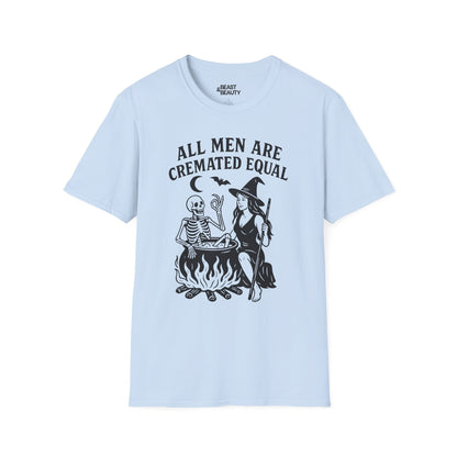 All Men Are Cremated Equal Halloween T-Shirt Light Blue / S gift_idea unique_gift personalised_gift