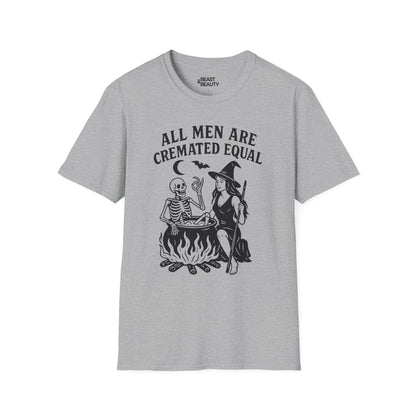All Men Are Cremated Equal Halloween T-Shirt Sport Grey / S gift_idea unique_gift personalised_gift