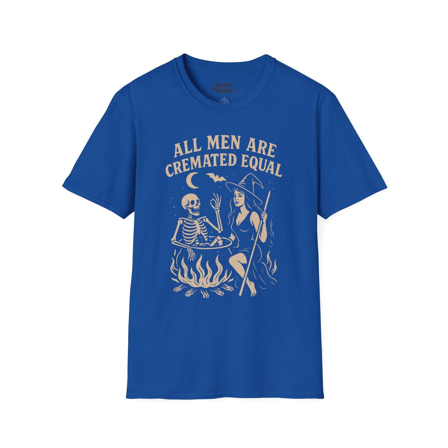 All Men Are Cremated Equal Halloween T-Shirt Royal / S gift_idea unique_gift personalised_gift