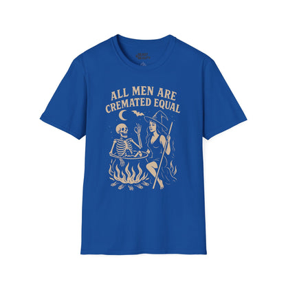 All Men Are Cremated Equal Halloween T-Shirt Royal / S gift_idea unique_gift personalised_gift
