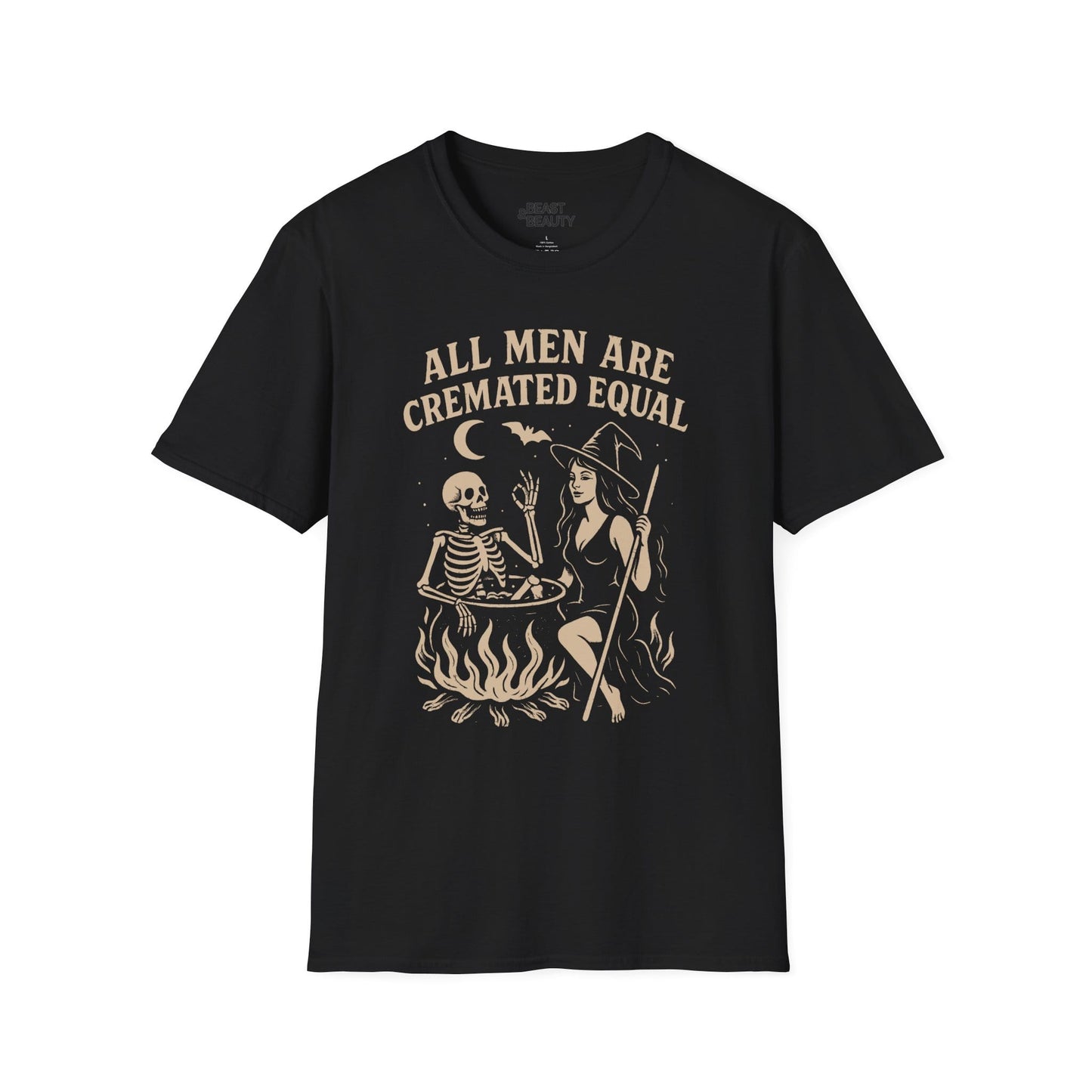 All Men Are Cremated Equal Halloween T-Shirt Black / S gift_idea unique_gift personalised_gift