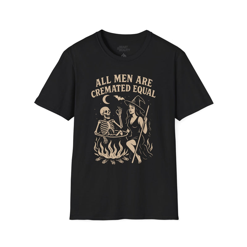 All Men Are Cremated Equal Halloween T-Shirt