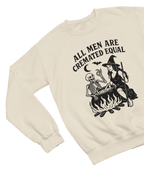 All Men Are Cremated Equal Sweatshirt & T-Shirt | Witch Halloween Sweatshirt / Beige / Small gift_idea unique_gift personalised_gift