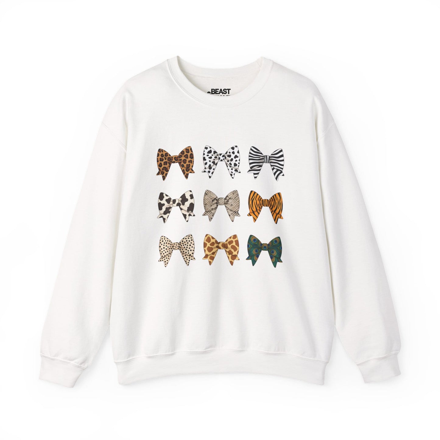 animal print bow sweatshirt white sweatshirt uk coquette gift idea