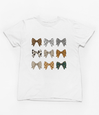 Animal Print Bows Sweatshirt | Coquette Aesthetic Jumper T-Shirt / 3XL (Adult) / White gift_idea unique_gift personalised_gift