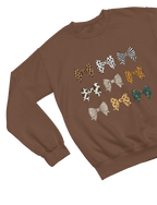 Animal Print Bows Sweatshirt | Coquette Aesthetic Jumper gift_idea unique_gift personalised_gift