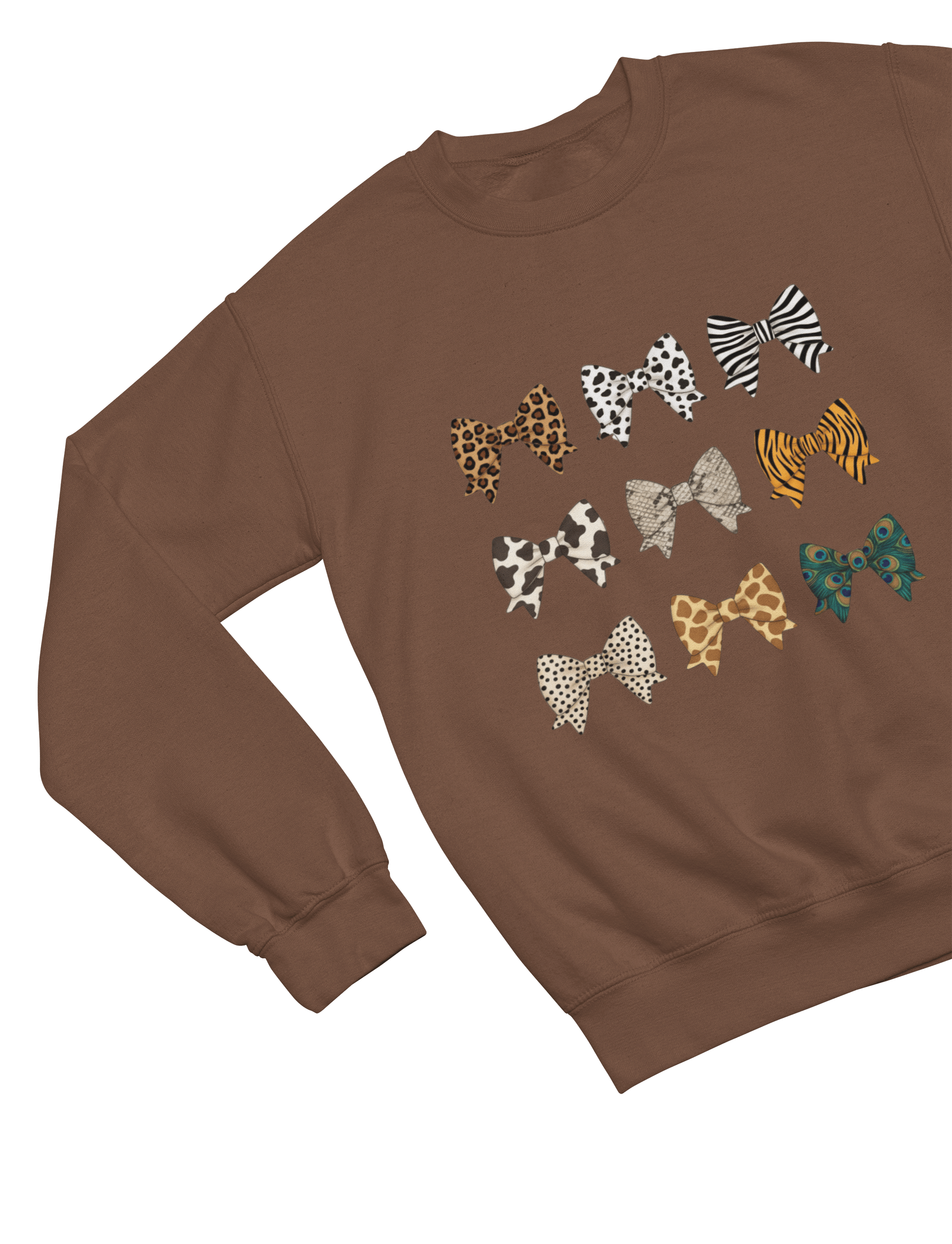 Beast and Beauty Animal Print Bows Sweatshirt | Coquette Aesthetic Jumper