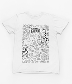 Animal Safari Colour-In T-Shirt – Jungle Adventure Tee with Fabric Markers gift_idea unique_gift personalised_gift