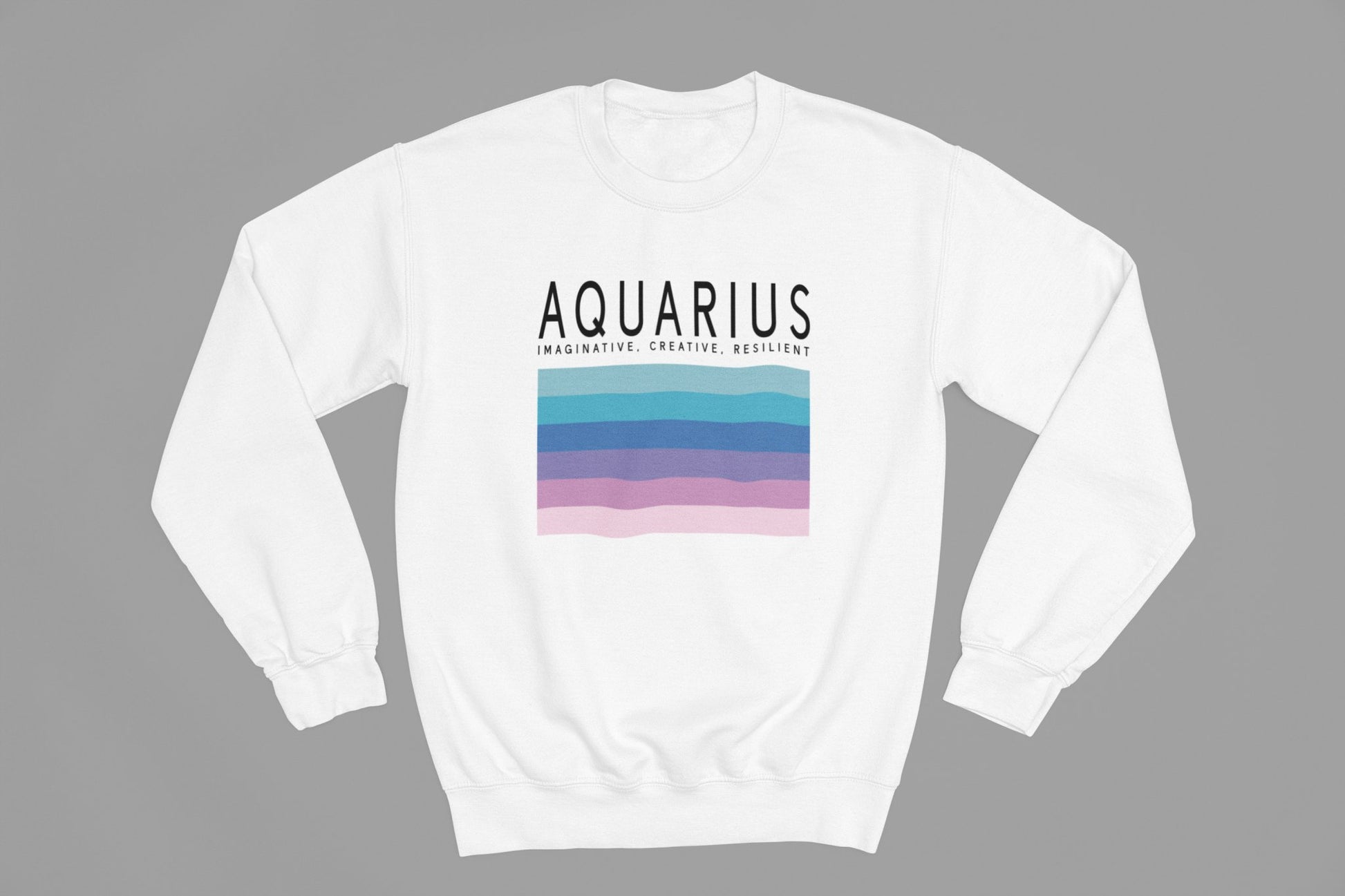 AQUARIUS Zodiac Colour Palette Sweatshirt - Beast & Beauty Clothing LTD - Zodiac Sweatshirt - small - 