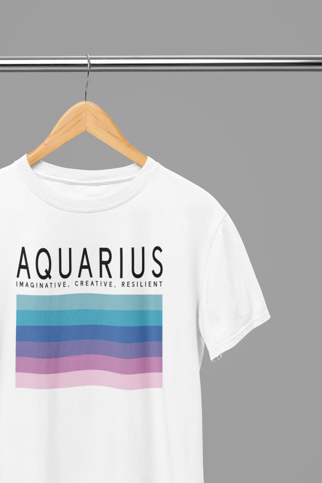 Aquarius Zodiac Colour Palette T-Shirt - Beast & Beauty Clothing LTD - Zodiac T-Shirt - small - 