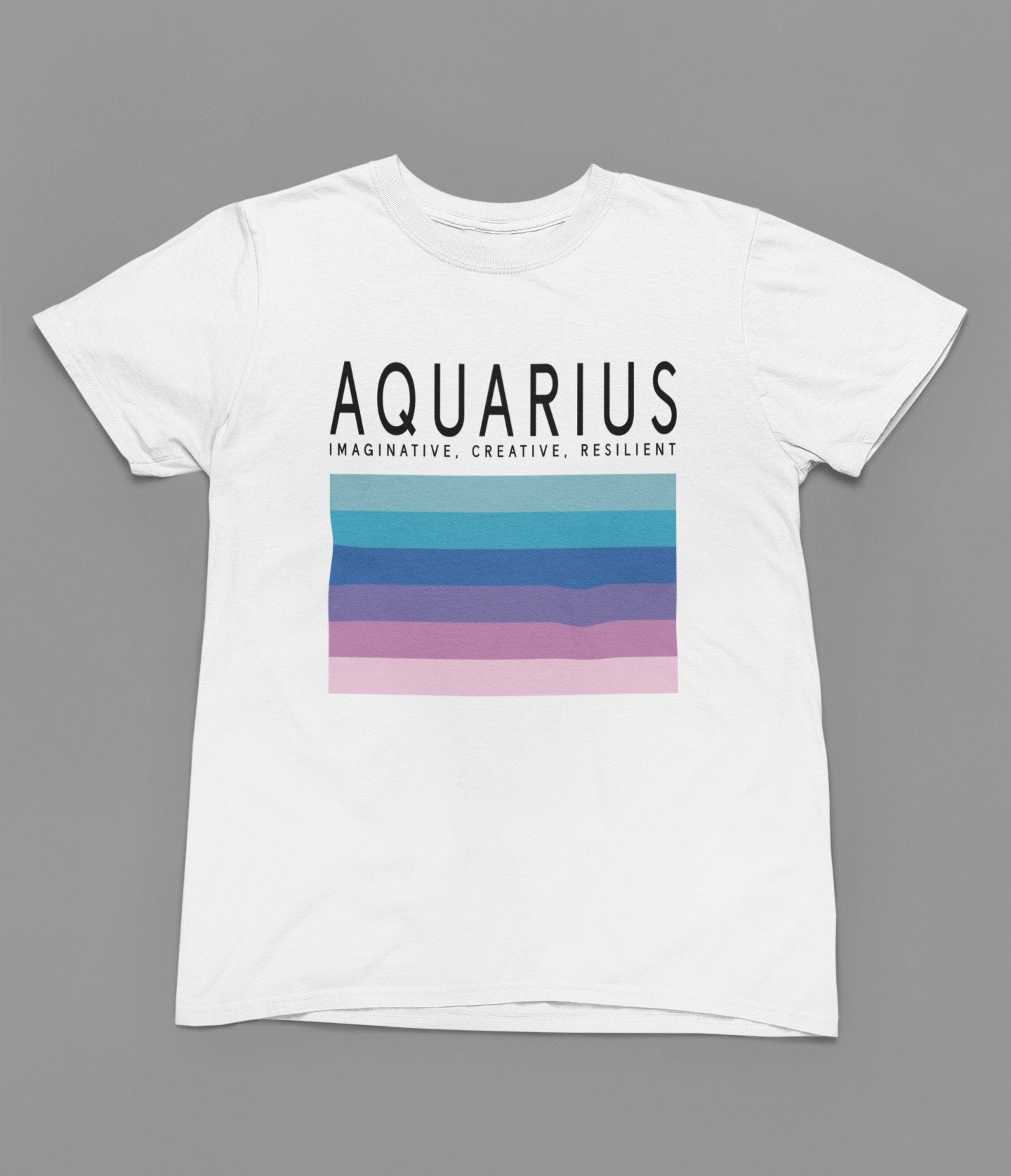 Aquarius Zodiac Colour Palette T-Shirt - Beast & Beauty Clothing LTD - Zodiac T-Shirt - small - 
