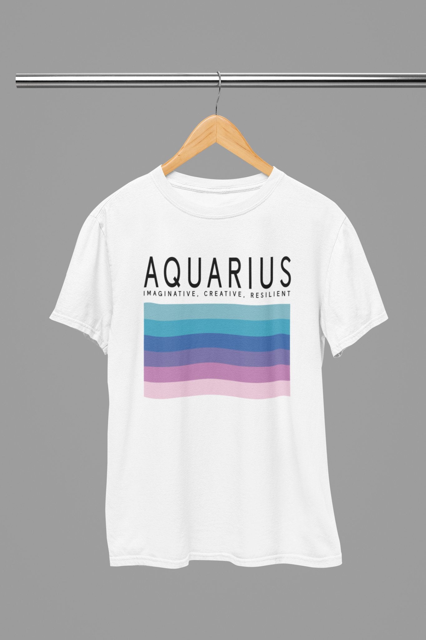 Aquarius Zodiac Colour Palette T-Shirt - Beast & Beauty Clothing LTD - Zodiac T-Shirt - small - 