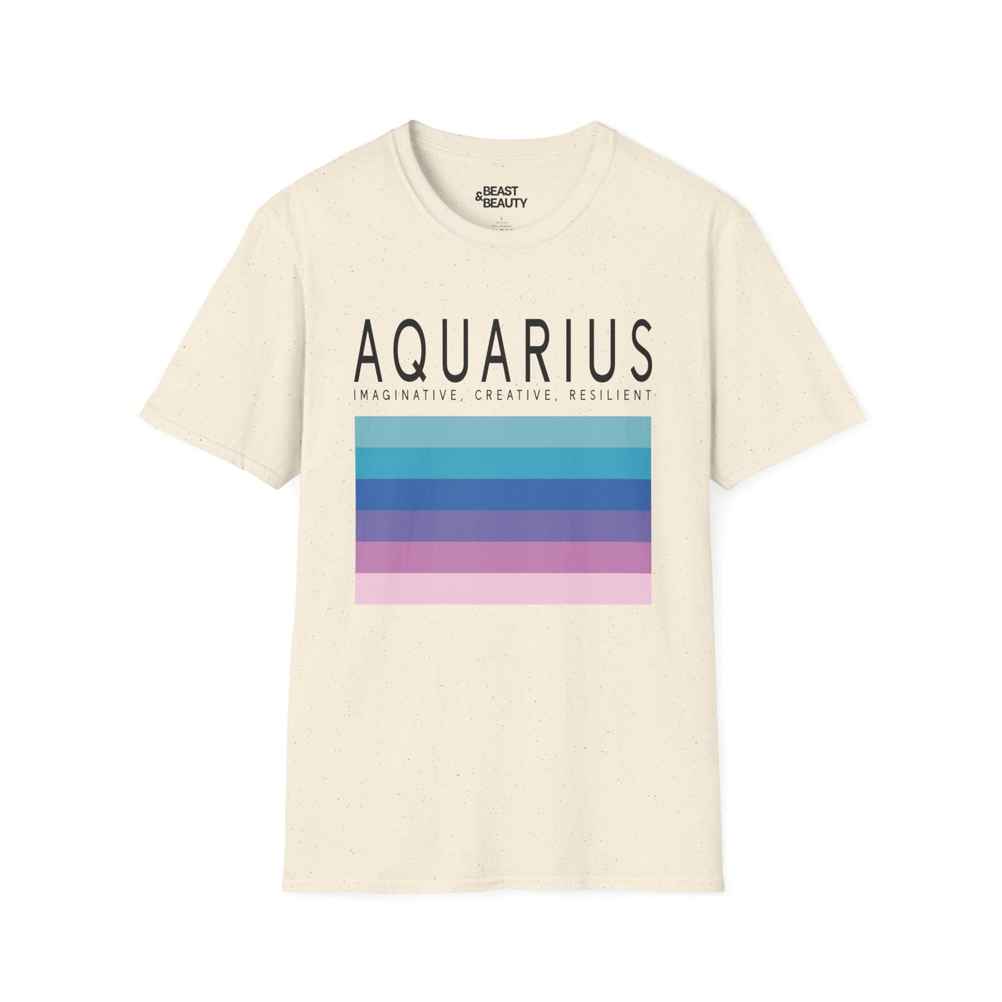 Aquarius Zodiac Graphic T-Shirt Natural / M gift_idea unique_gift personalised_gift