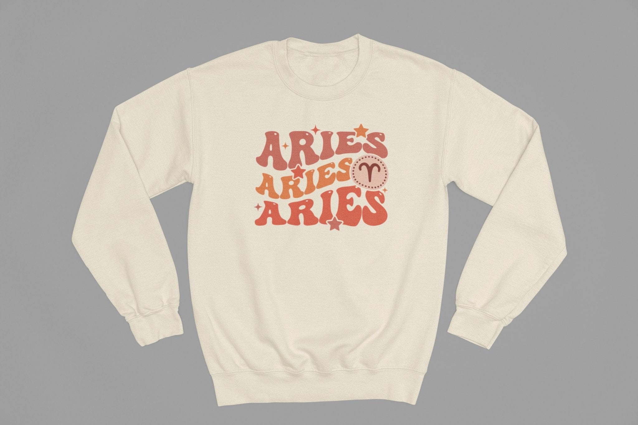 Aries Zodiac Fun Colour Font Sweatshirt gift_idea unique_gift personalised_gift