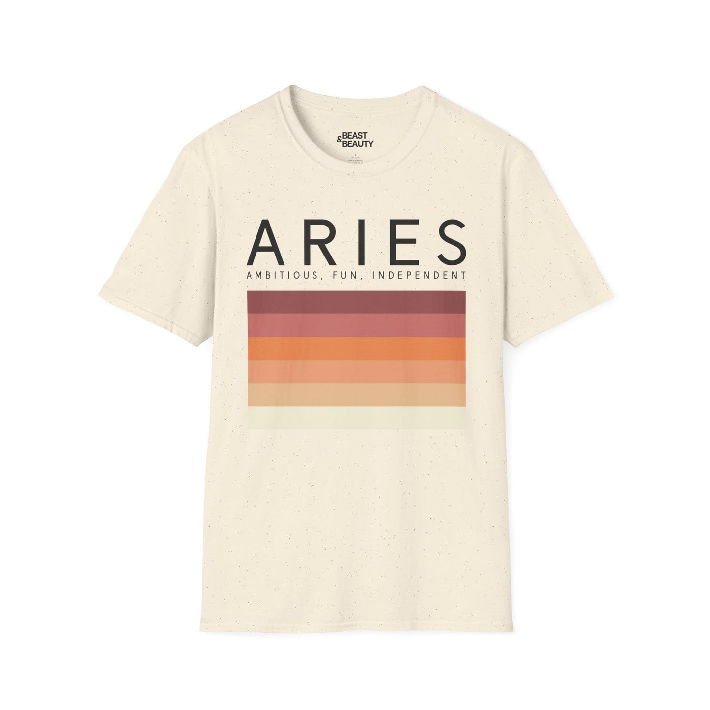 Aries Zodiac Graphic T-Shirt Natural / M gift_idea unique_gift personalised_gift