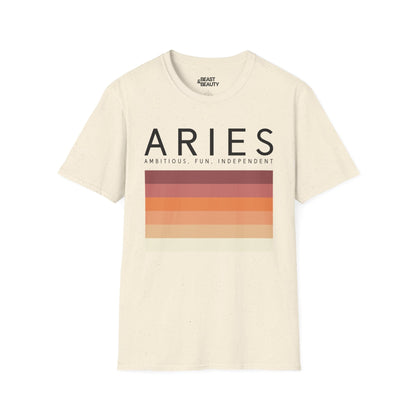Aries Zodiac Graphic T-Shirt Natural / M gift_idea unique_gift personalised_gift