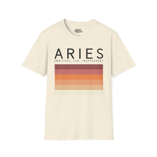 Aries Zodiac Graphic T-Shirt Natural / M gift_idea unique_gift personalised_gift
