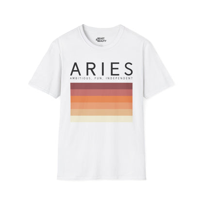 Aries Zodiac Graphic T-Shirt White / S gift_idea unique_gift personalised_gift