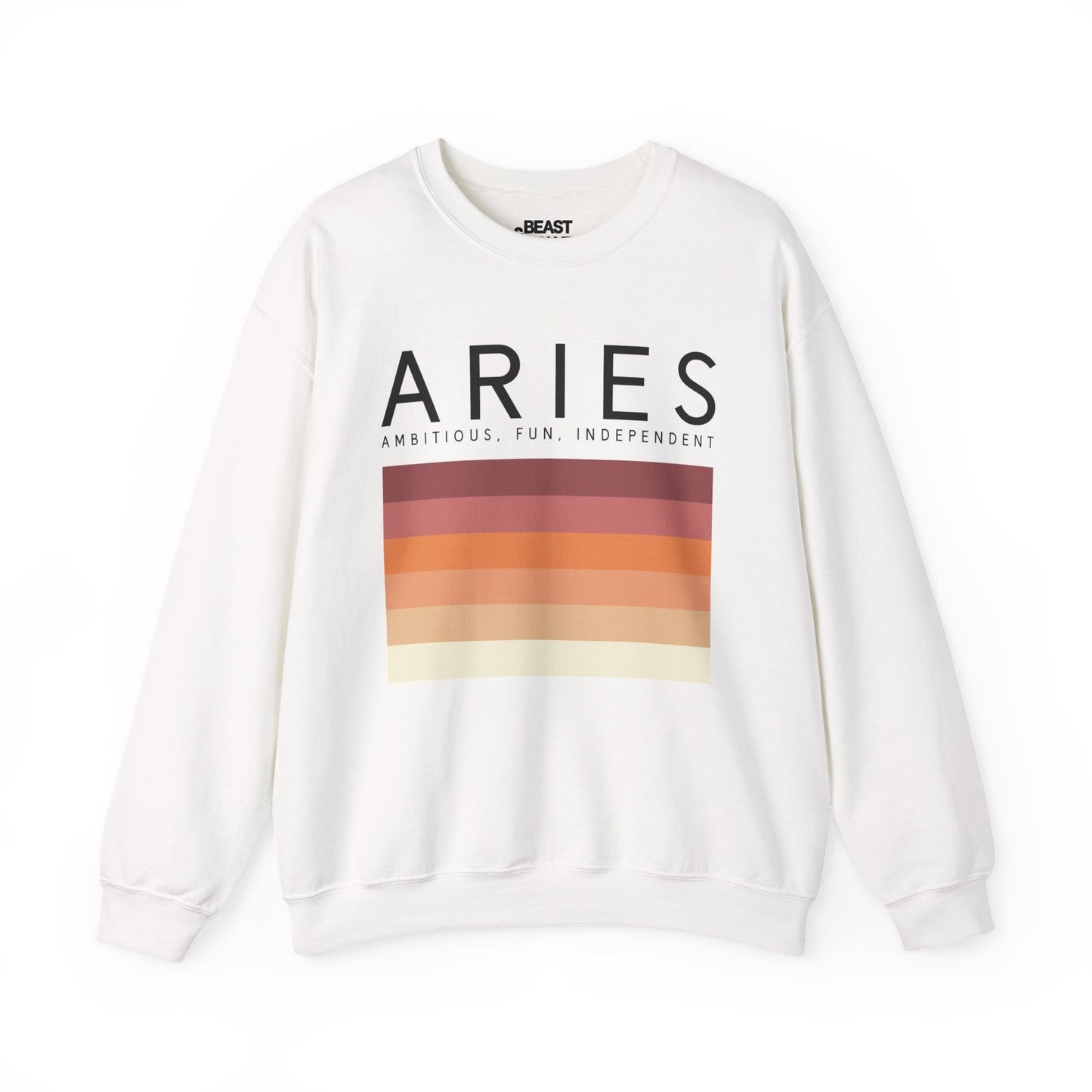 Aries Zodiac Sign Adult Sweatshirt White / S gift_idea unique_gift personalised_gift