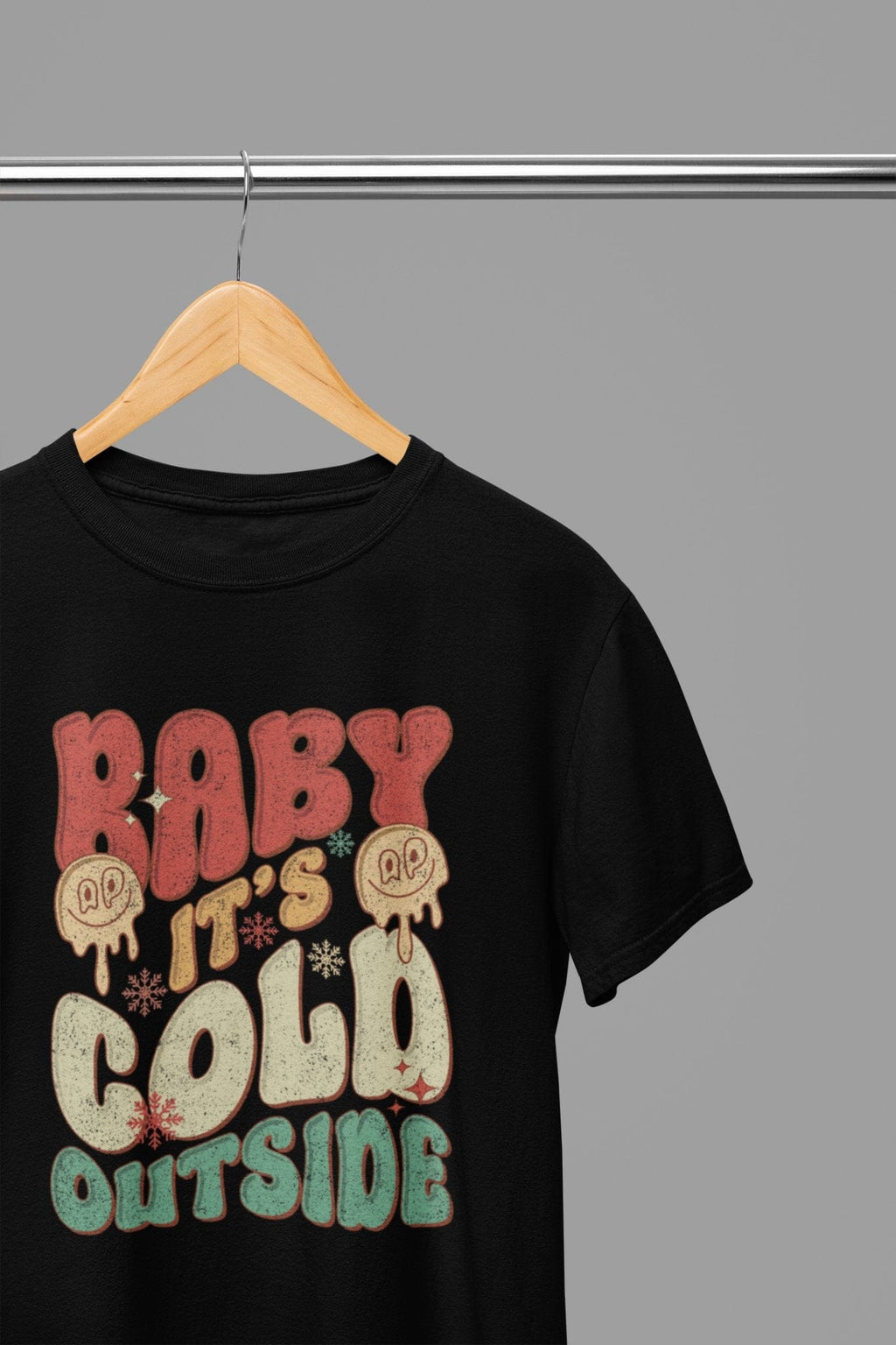 Baby it's Cold Outside Christmas T-Shirt/Sweatshirt Unisex Black / Small / T-Shirt gift_idea unique_gift personalised_gift