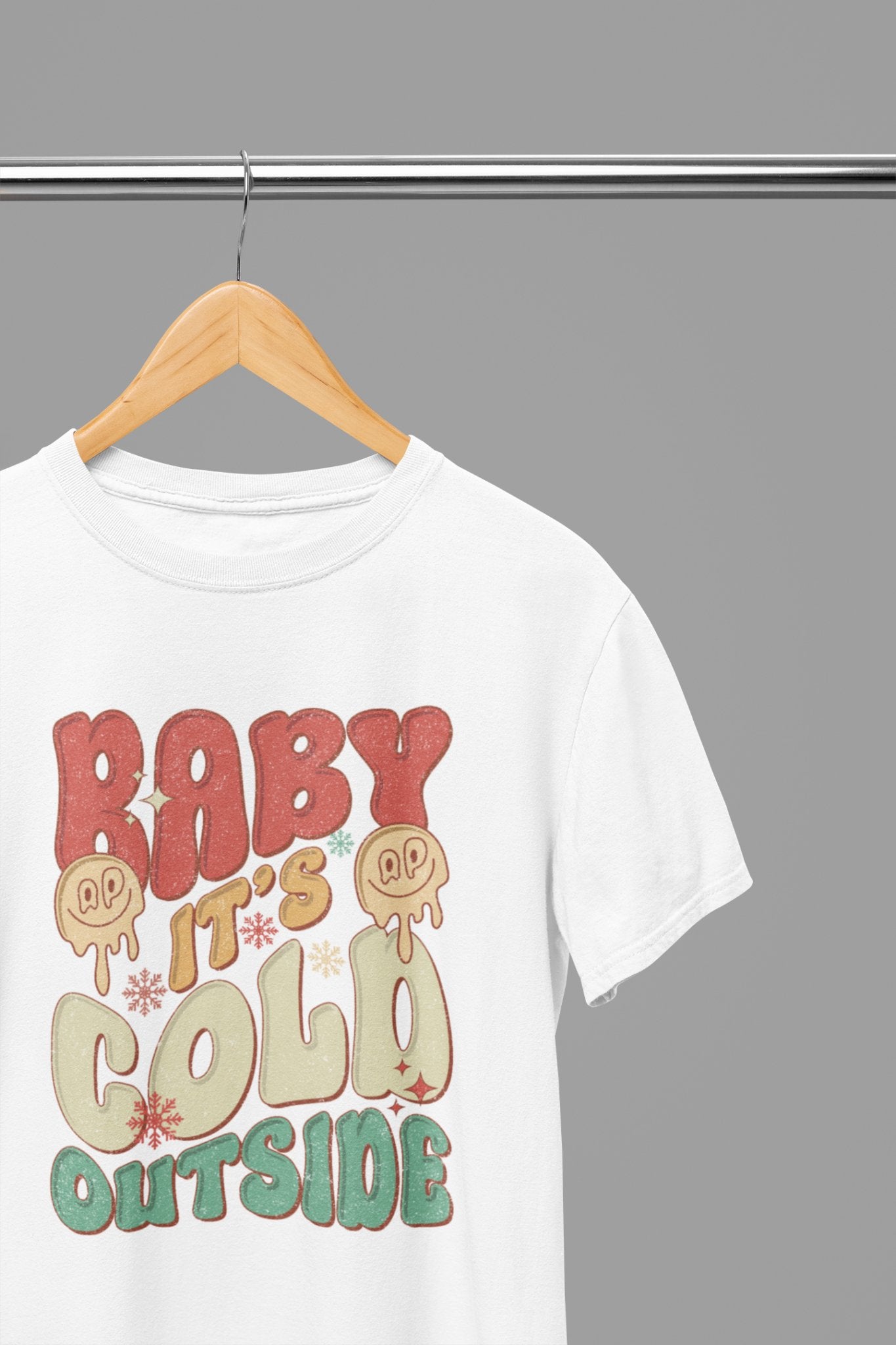 Baby it's Cold Outside Christmas T-Shirt/Sweatshirt Unisex - Beast & Beauty Clothing LTD - Halloween - White - Small - T-Shirt
