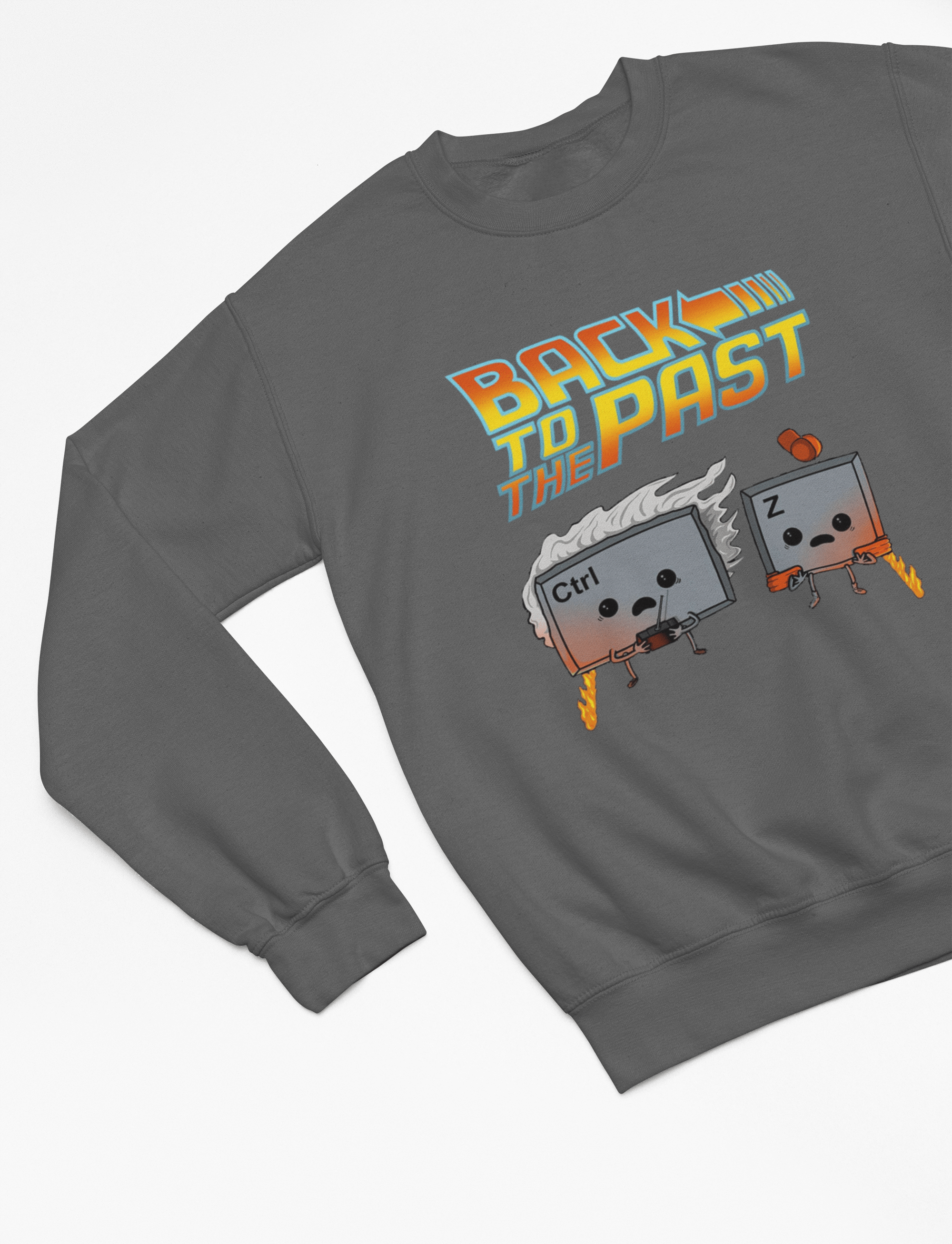 Back to the Past Parody T-Shirt Gift for Gamers Sweatshirt / Small / Gray gift_idea unique_gift personalised_gift