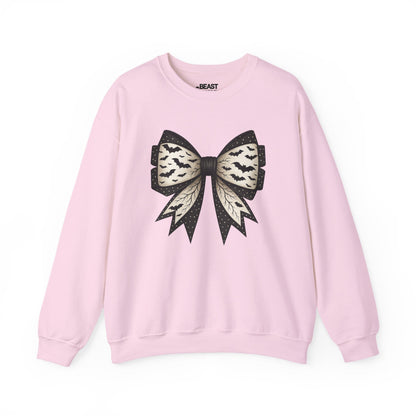 bat lace bow sweatshirt light pink sweatshirt uk coquette gift idea