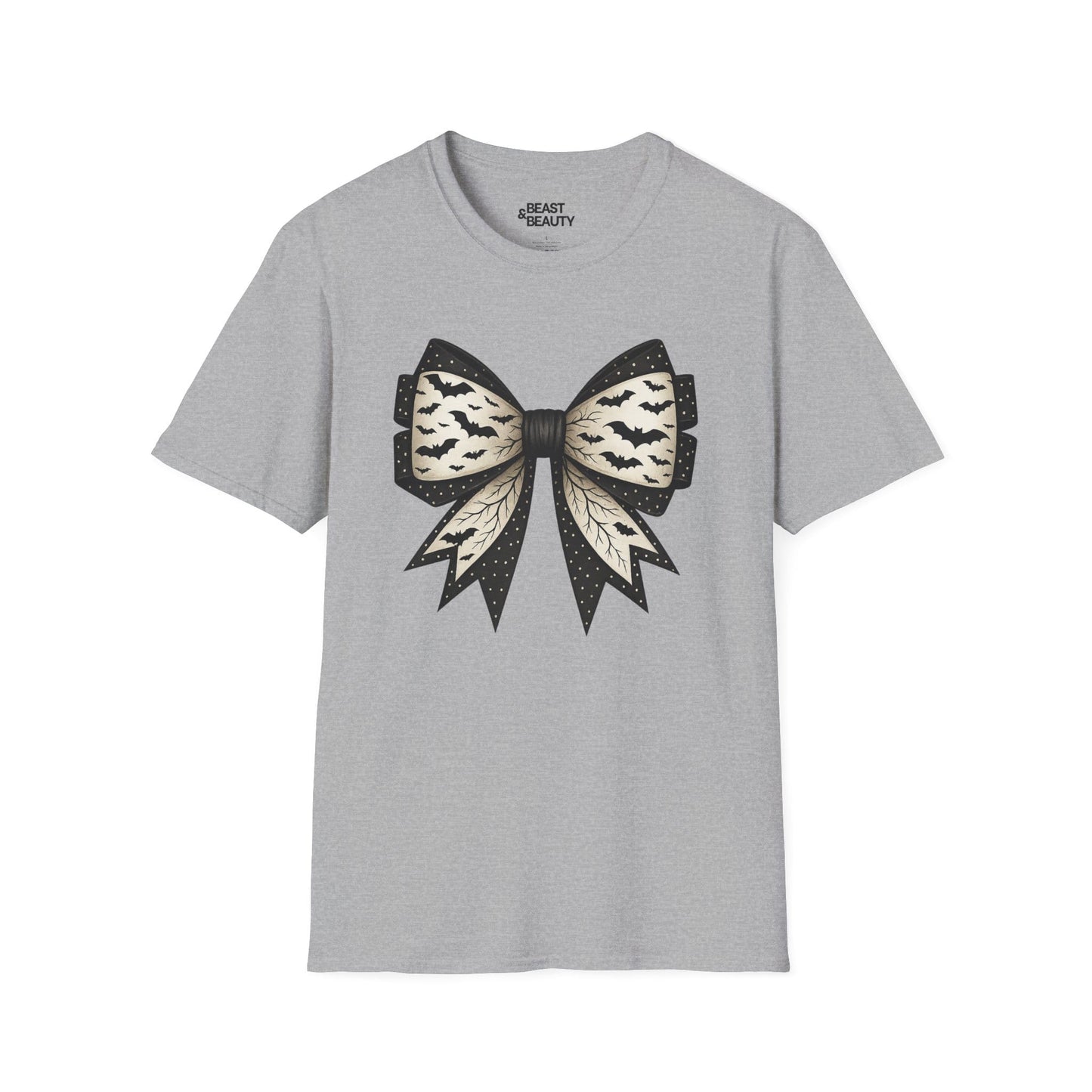 bat lace bow t-shirt sport grey t-shirt uk Halloween gift idea