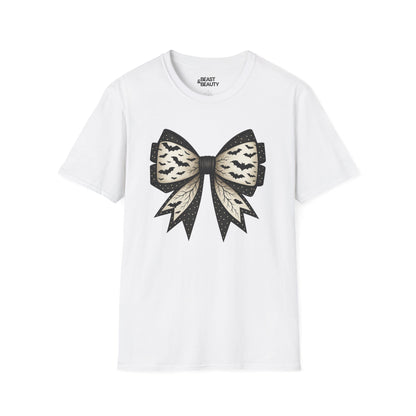 bat lace bow t-shirt white t-shirt uk Halloween gift idea