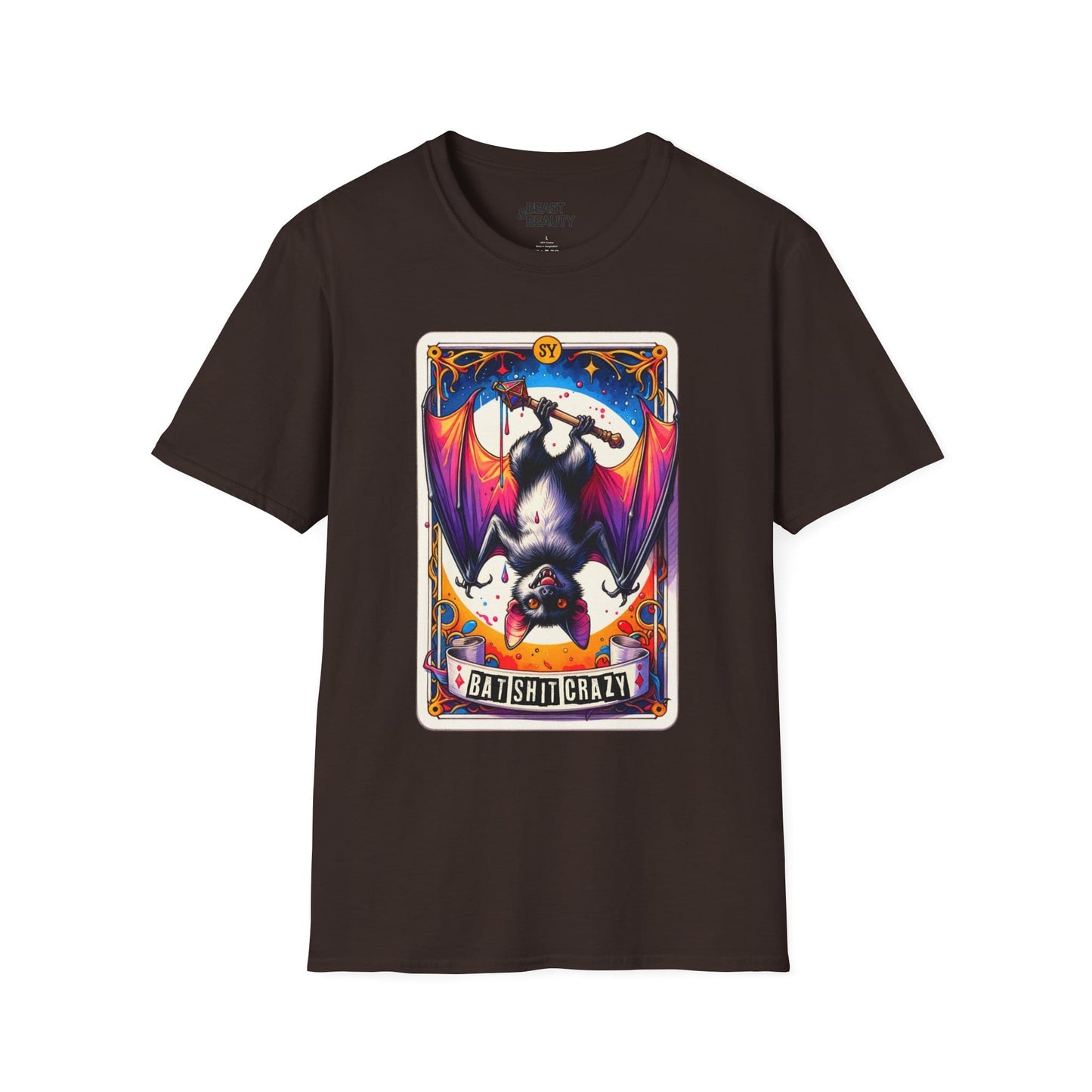 Batshit Crazy Tarot Graphic T-Shirt Dark Chocolate / S gift_idea unique_gift personalised_gift