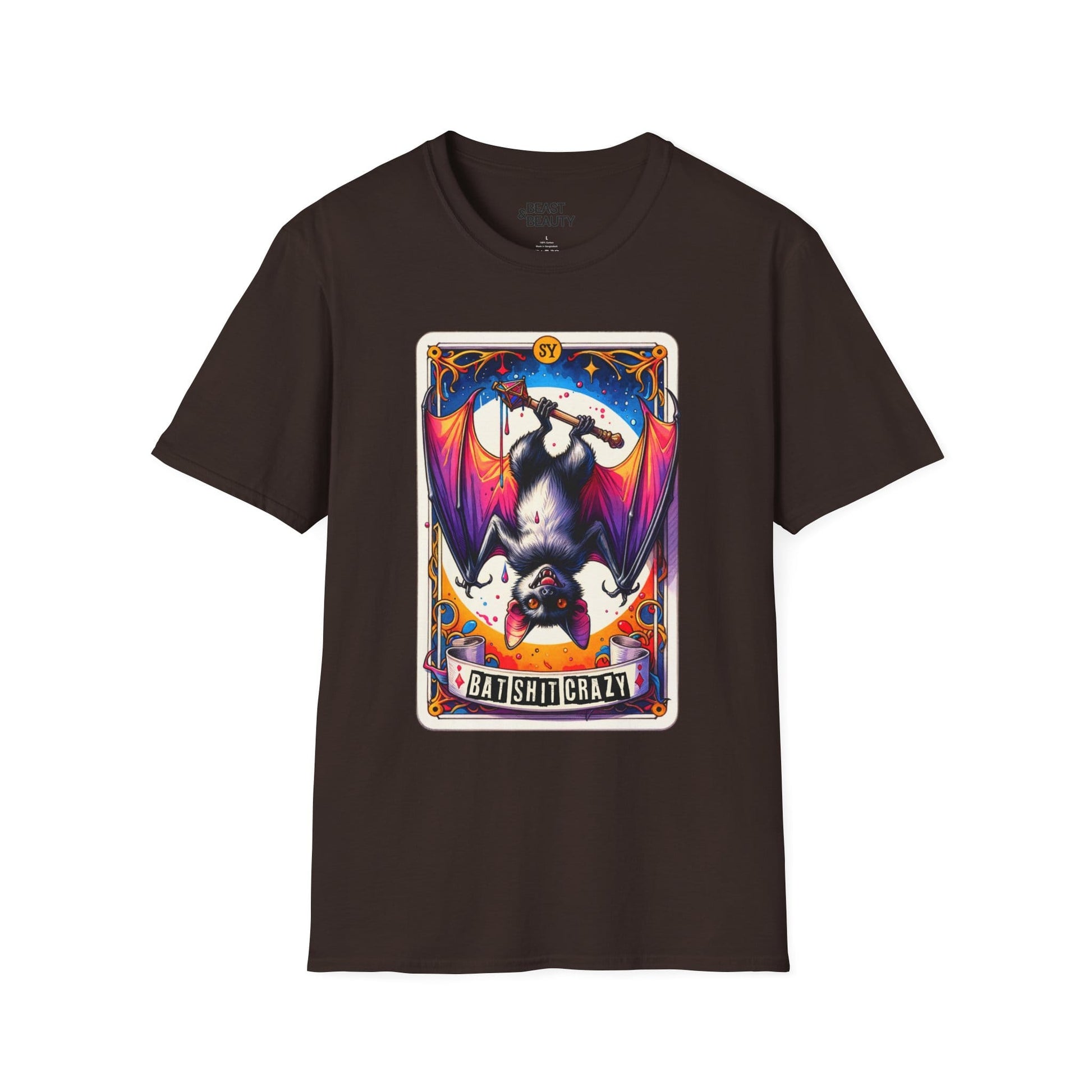 Batshit Crazy Tarot Graphic T-Shirt Dark Chocolate / S gift_idea unique_gift personalised_gift