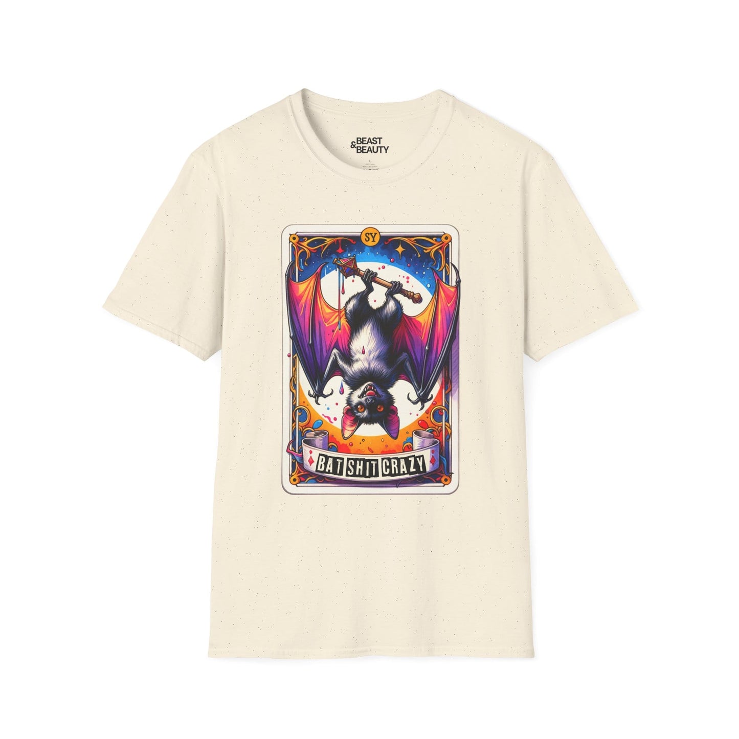 Batshit Crazy Tarot Graphic T-Shirt Natural / M gift_idea unique_gift personalised_gift