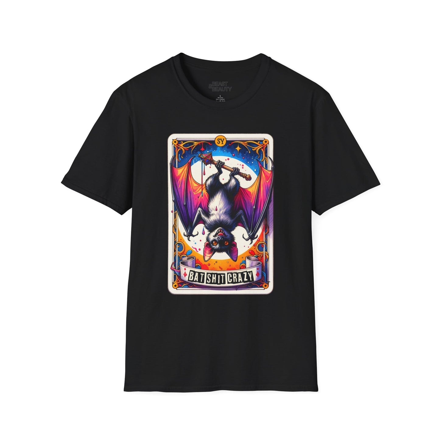Batshit Crazy Tarot Graphic T-Shirt Black / S gift_idea unique_gift personalised_gift