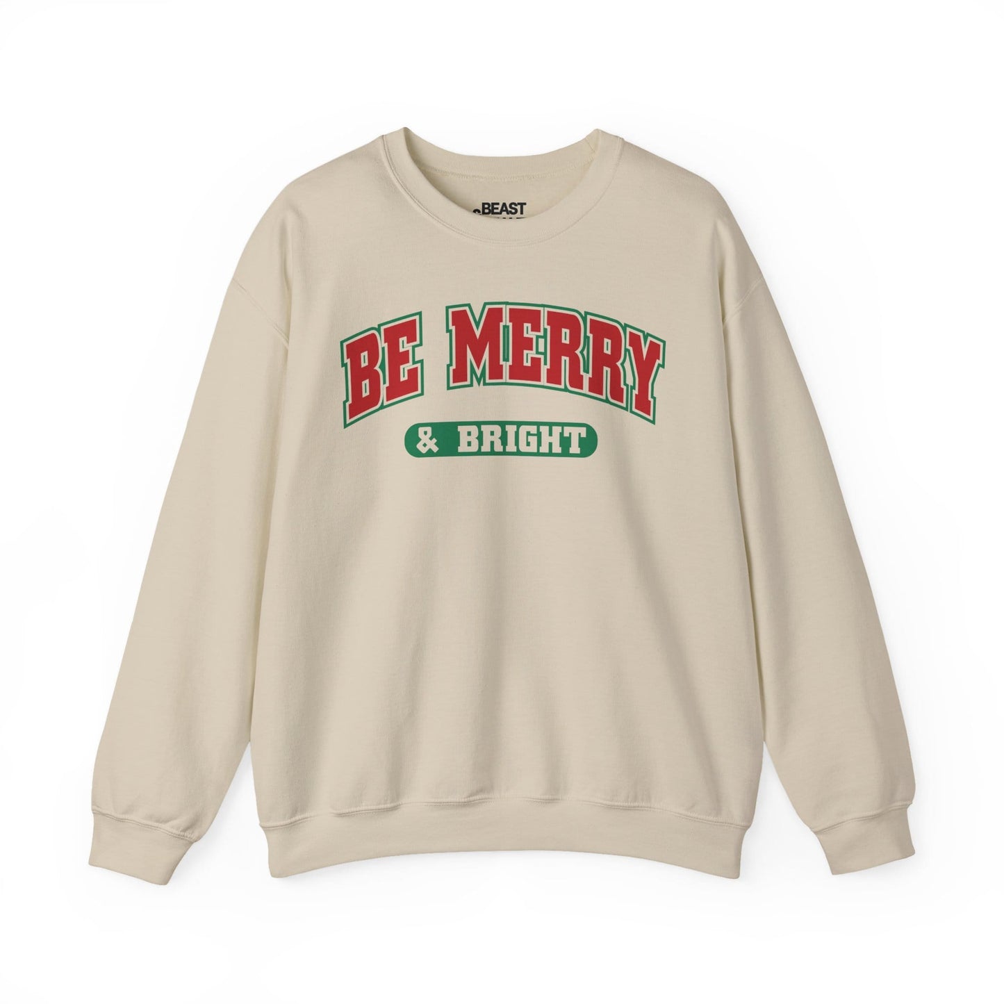 be merry & bright christmas sweatshirt sand sweatshirt uk Christmas gift idea