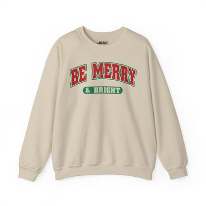 be merry & bright christmas sweatshirt sand sweatshirt uk Christmas gift idea