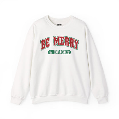 be merry & bright christmas sweatshirt white sweatshirt uk Christmas gift idea